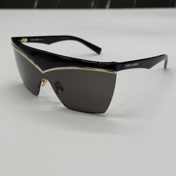 NEW SAINT LAURENT SL614 MASK 001 WOMEN BLACK SUNGLASSES SAINT LAURENT SL 614 - Picture 6 of 14